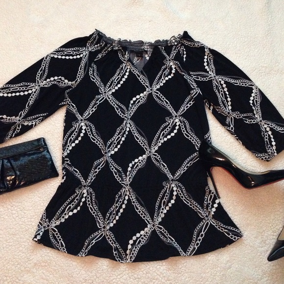 White House Black Market Tops - Oversized Stretch Tunic Top