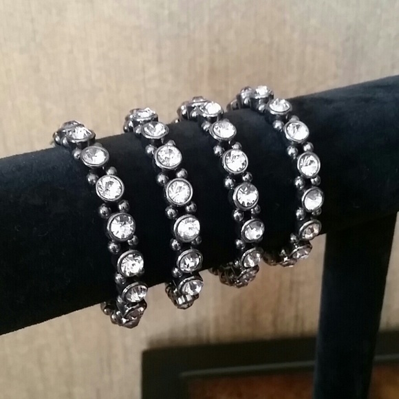 Gunmetal & Crystal "Swarovski Elements" bracelets