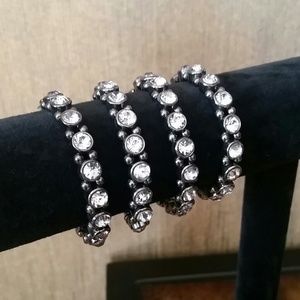 Gunmetal & Crystal "Swarovski Elements" bracelets