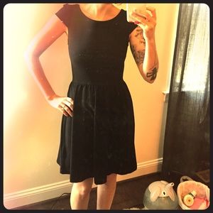 H&M black dress keyhole back XS