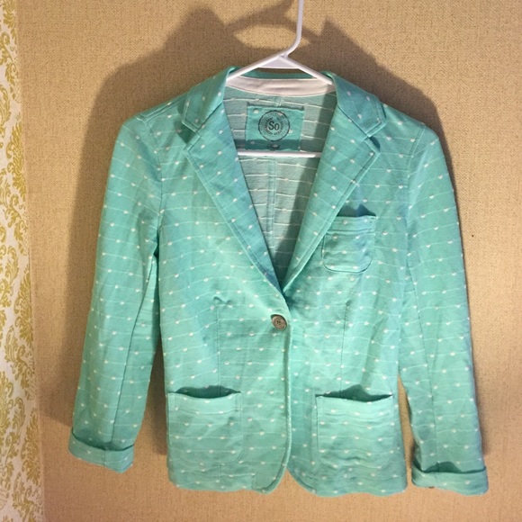 Jacquard dot knit blazer