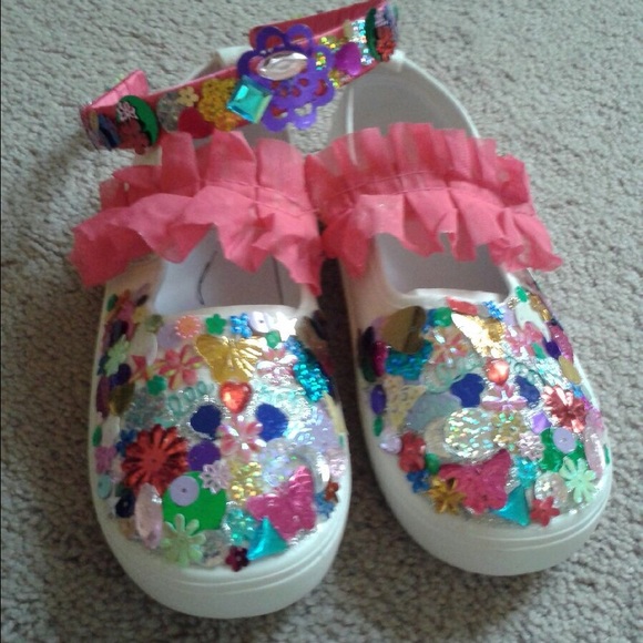 Bejeweled flats and headband