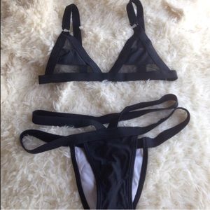 Minimale Animale Mesh Bandage Black Bikini