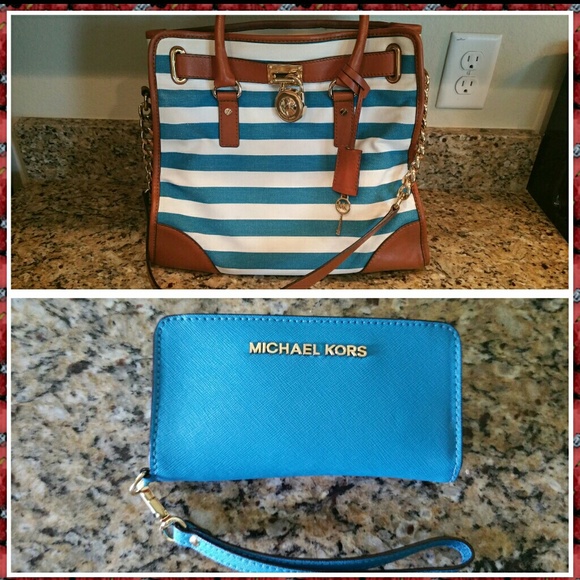 Michael Kors Hamilton tote and wristlet