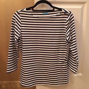 J. McLaughlin Tops - J. McLaughlin Wavesong Boatneck Striped Shirt J. McLaughlin Tops - J. McLaughlin Wavesong Boatneck Striped Shirt