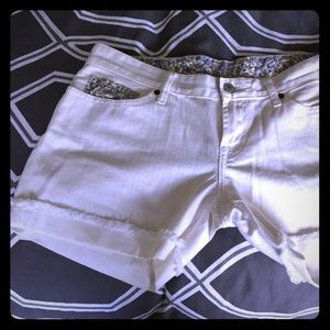 White Jean shorts NWOT