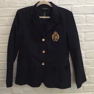 Lauren by Ralph Lauren navy blue blazer