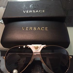 Versace Medusa Sunglass cace-box white-gold
