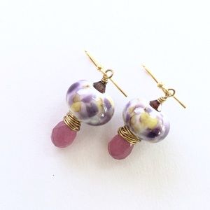 Handmade lampwork earrings