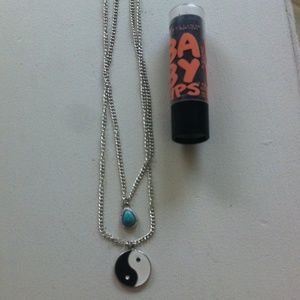 Ying yang double strand neckless