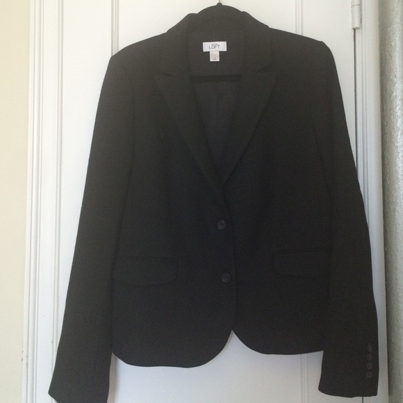 LOFT Size 14 black blazer - like new