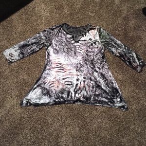 7 wonders velvet blouse