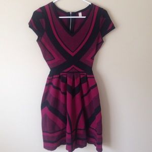 Geometric red ms black Dress