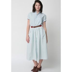 [NWT] American Apparel Long Button Denim Skirt (S)