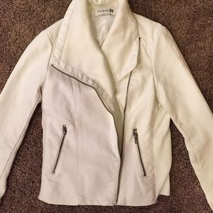 White leather jacket