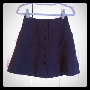 J. Crew Women's Dark Grey Wool Skirt Size 0 NWT