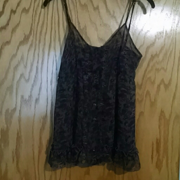 Express sheer baby doll tank