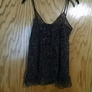 Express sheer baby doll tank