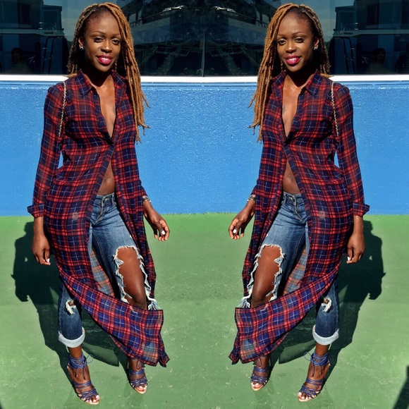 Plaid Foot Length Blouse