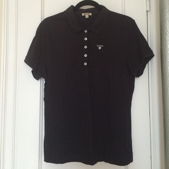 Barbour polo shirt navy blue - size 14