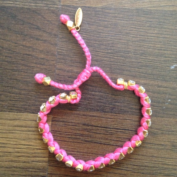 Hot pink Ettika bracelet with faux diamonds - Picture 1 of 3