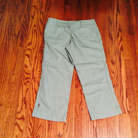 PRANA Moss Green Cotton Pants M EUC