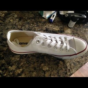 Brand new white all star converse