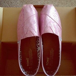 Pink Glitter TOMS