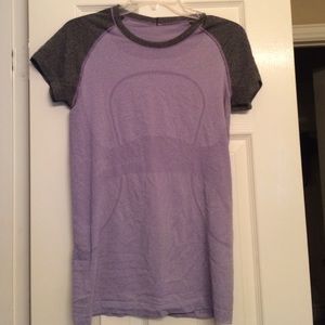 Lululemon gray & baby purple athletic top