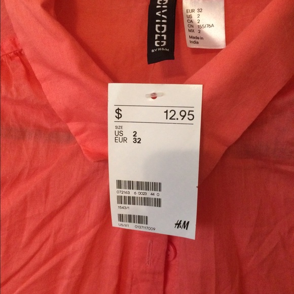 Coral button up - Picture 2 of 2