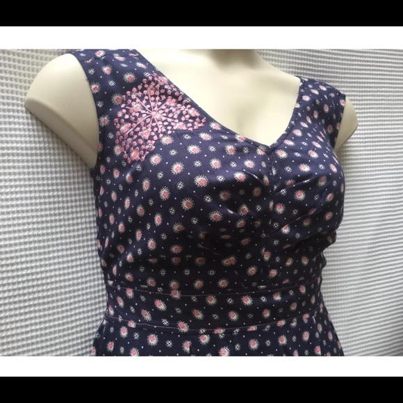 New Eshakti Print Fit & Flare Dress M 10 - Picture 2 of 4