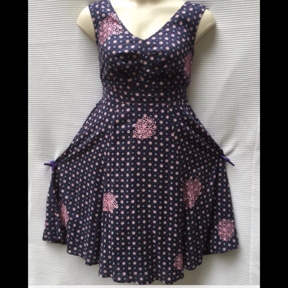 New Eshakti Print Fit & Flare Dress M 10 - Picture 4 of 4