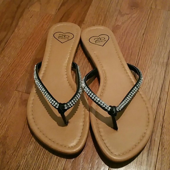 bebe Shoes - ⚡️3 for $20⚡Final Sale⚡bebe jeweled flip flops