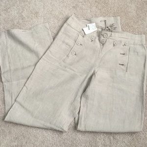 JCrew wide leg linen pants