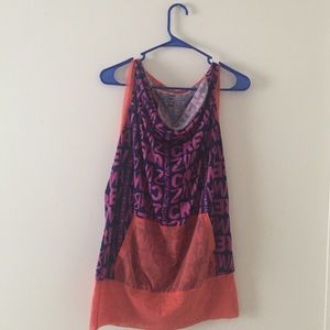 Zumba Sheer Top Purple and Orange