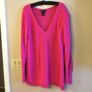 Pink V-Neck Sweater
