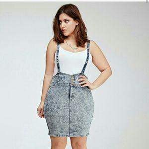 Denim high waisted skirt