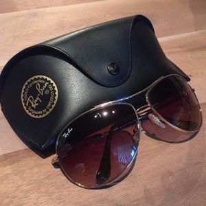 Gold rimmed Ray Bans