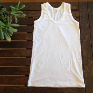Vintage White Scalloped Tank Top