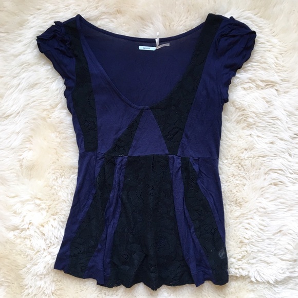 Urban Outfitters Purple/Black Lace Top