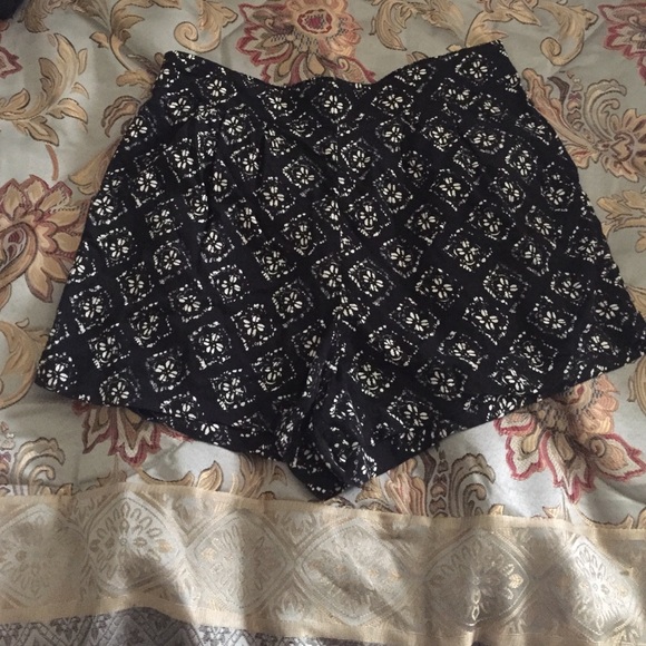 black & white shorts