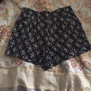 black & white shorts