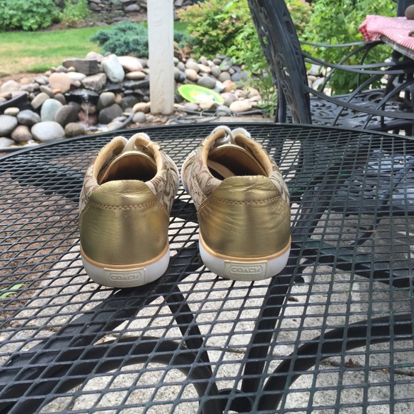 Gold Coach tennis shoes - Picture 3 of 4