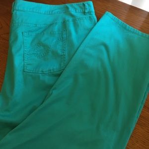 turquoise stretch jeans 👖✨