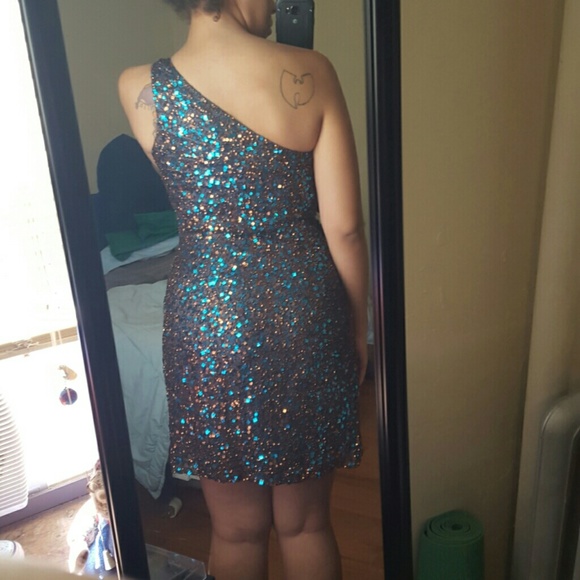 Teal and Brown Scala Size 12 Dress - Picture 3 of 4