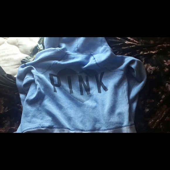 PINK blue zip up jacket