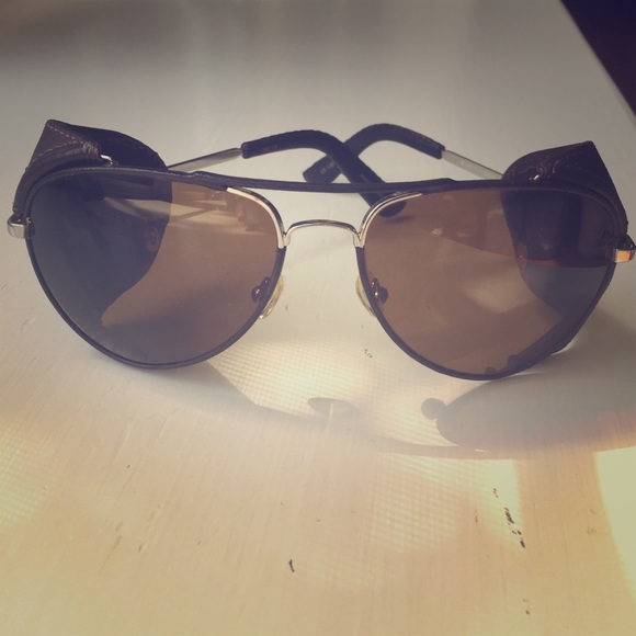 Vintage Veronique Branquinho leather sunglasses