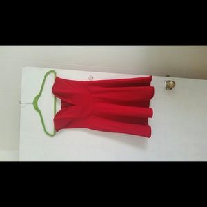 Red halter dress