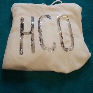 Hollister white hoodie