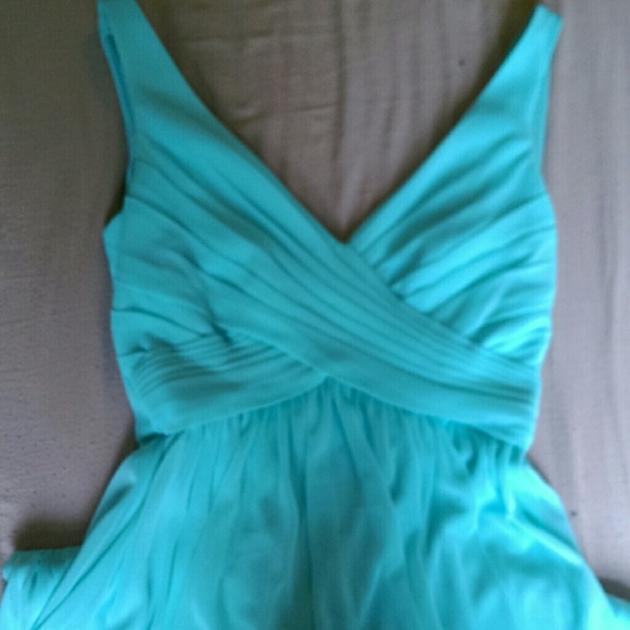 David's Bridal Tiffany Blue Dress